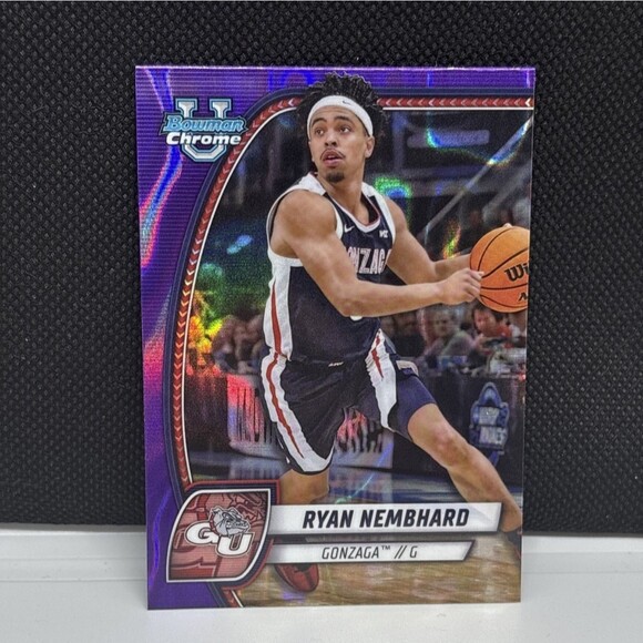 2024 Bowman Chrome U Ryan Nembhard Purple Lava Refractor Gonzaga SP #72 - Picture 1 of 2